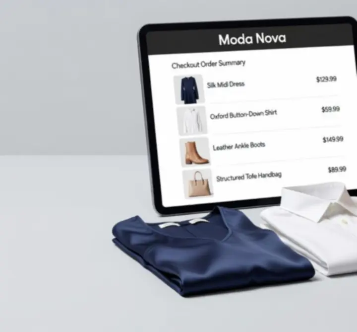 Válogatott divat termékek a rendelés összegzésében