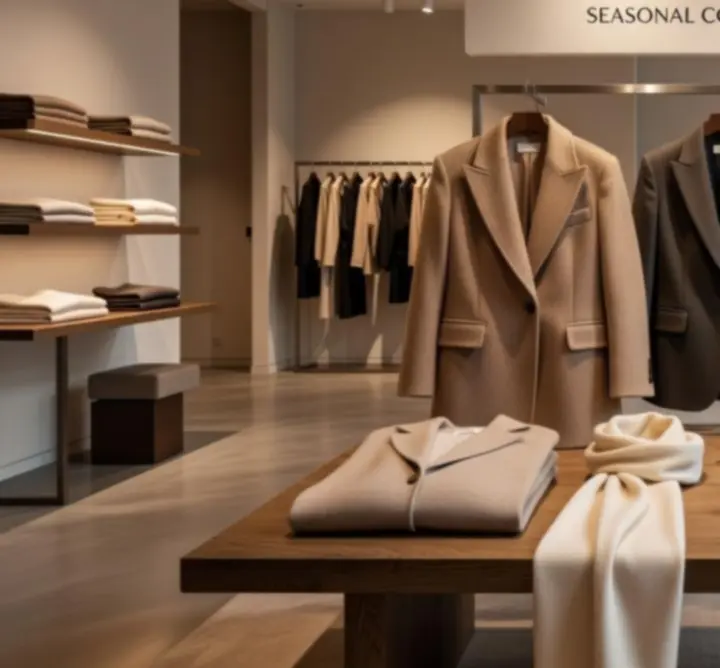 Elegáns, semleges árnyalatú divatkollekciók promóciós bannere