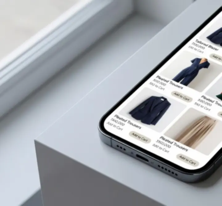 Mobilbarát elrendezés a Moda Nova webáruházban