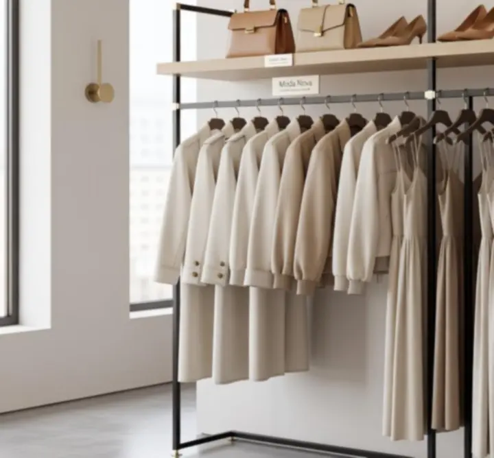 Szezonális divatkollekció rendezett bemutatása